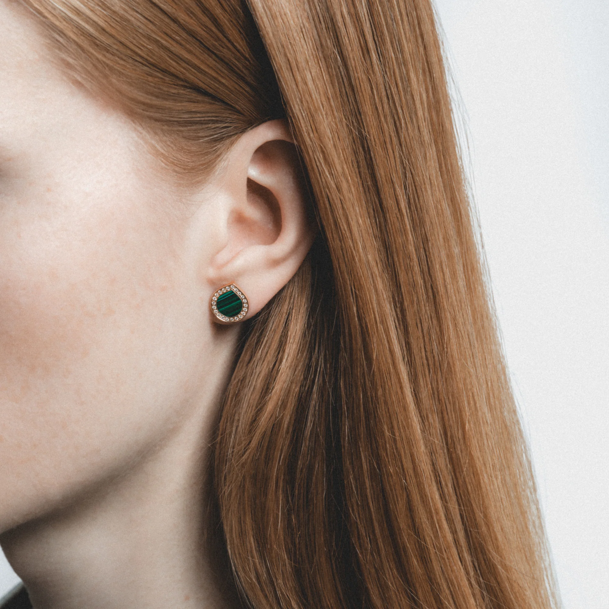 Antifer Malachite stud earring - Image 2