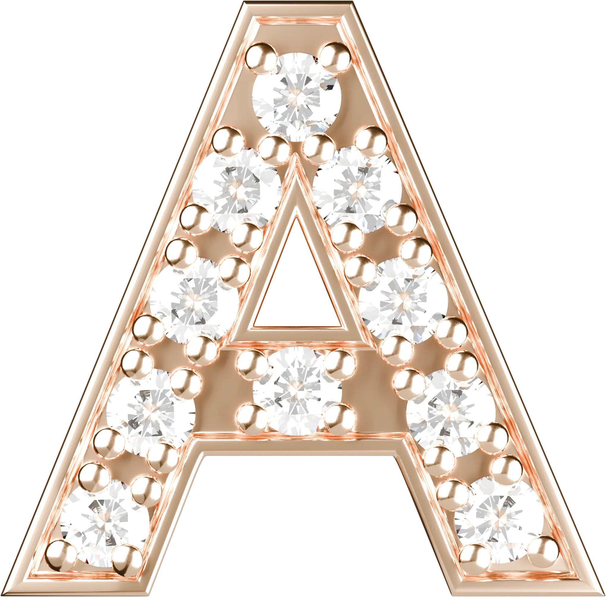 Letters Pink Gold Perso
