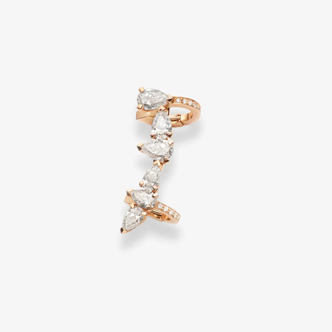 Serti sur Vide earcuff set with 6 diamonds - Image 3