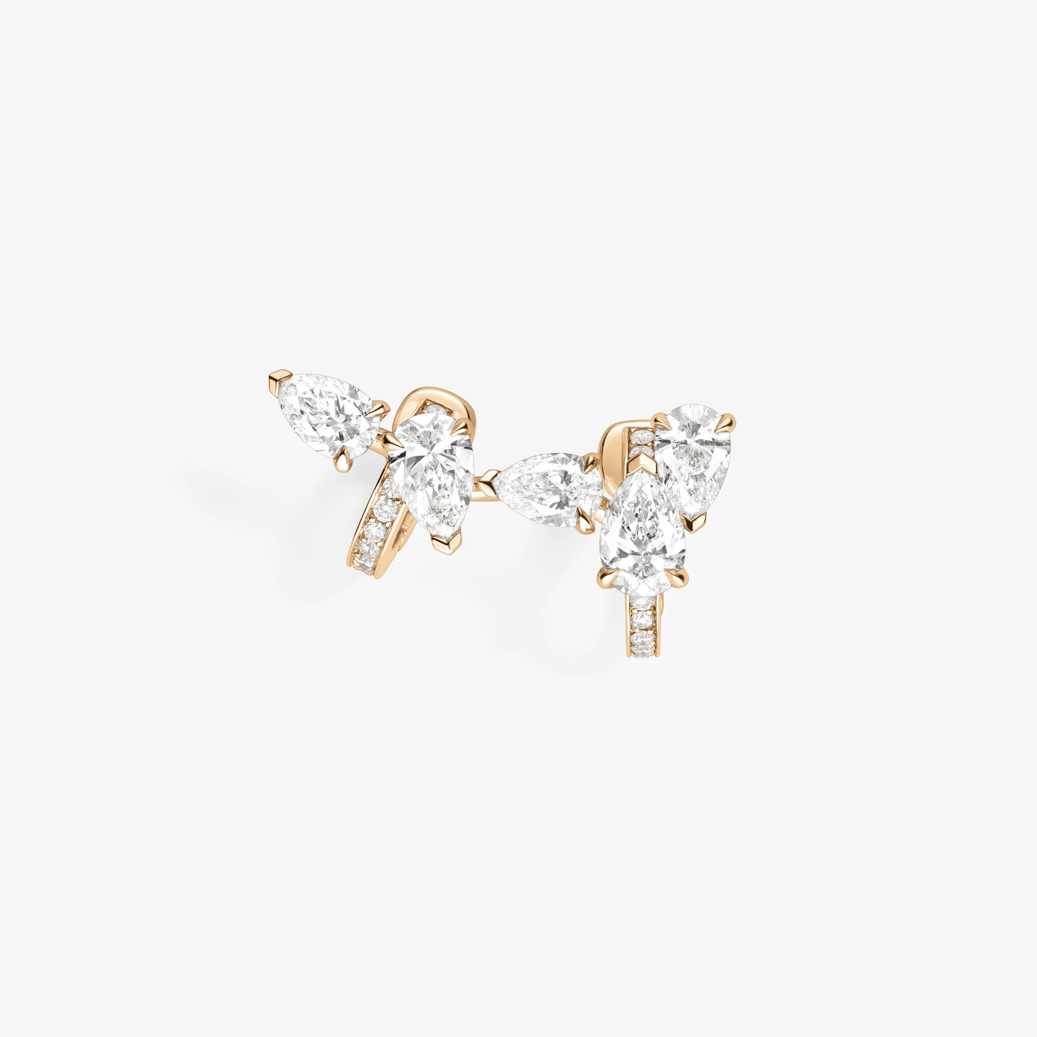 Serti sur Vide earring set with 5 diamonds - Image 3