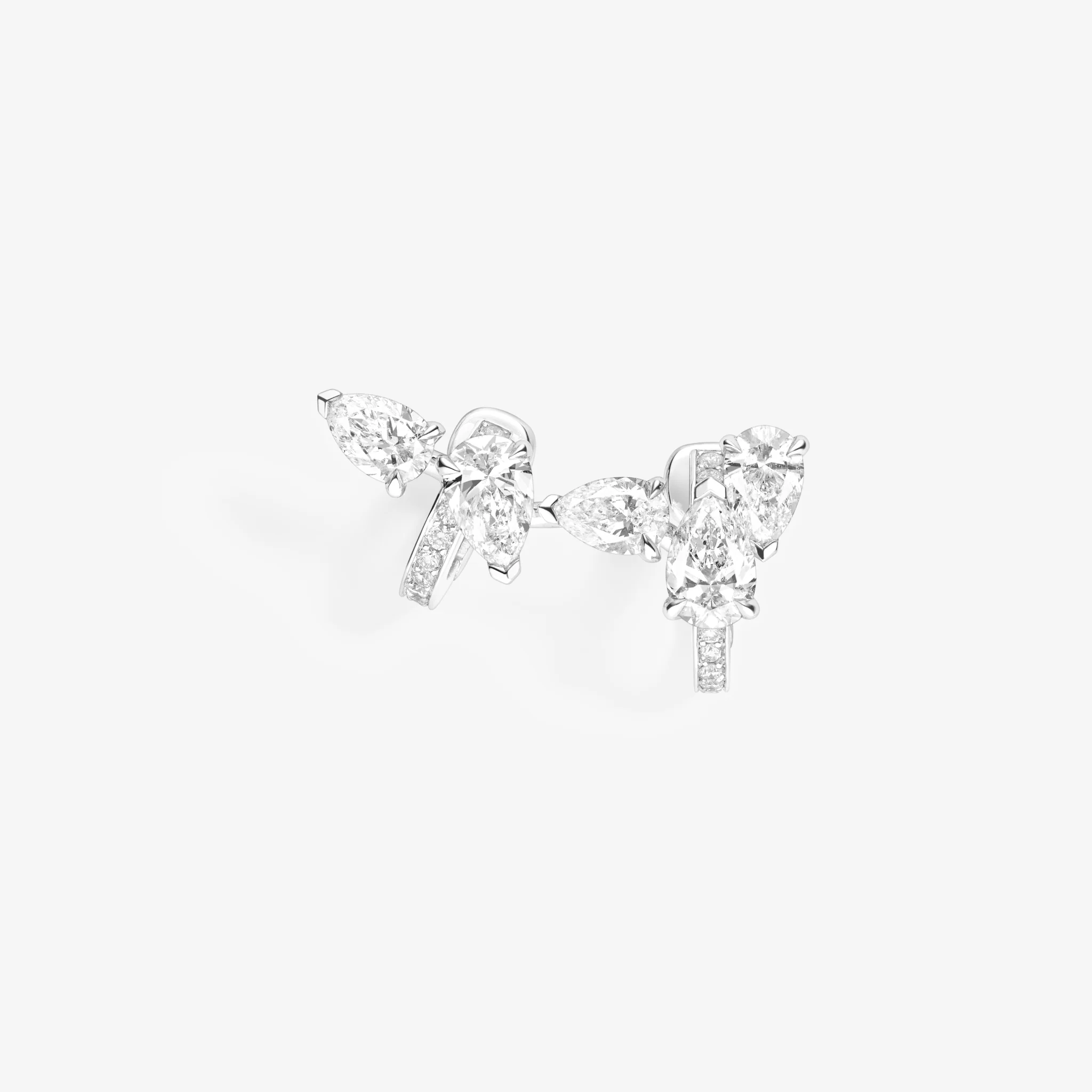 Serti sur Vide earring set with 5 diamonds - Image 3